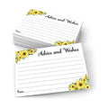 321Done Advice and Wishes Cards, 4x6, Set of 50, Sunflowers on White