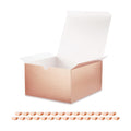 ROSEGLD 30 Gift Boxes 8x8x4 Inches, Rose Gold Gift Boxes with Lids