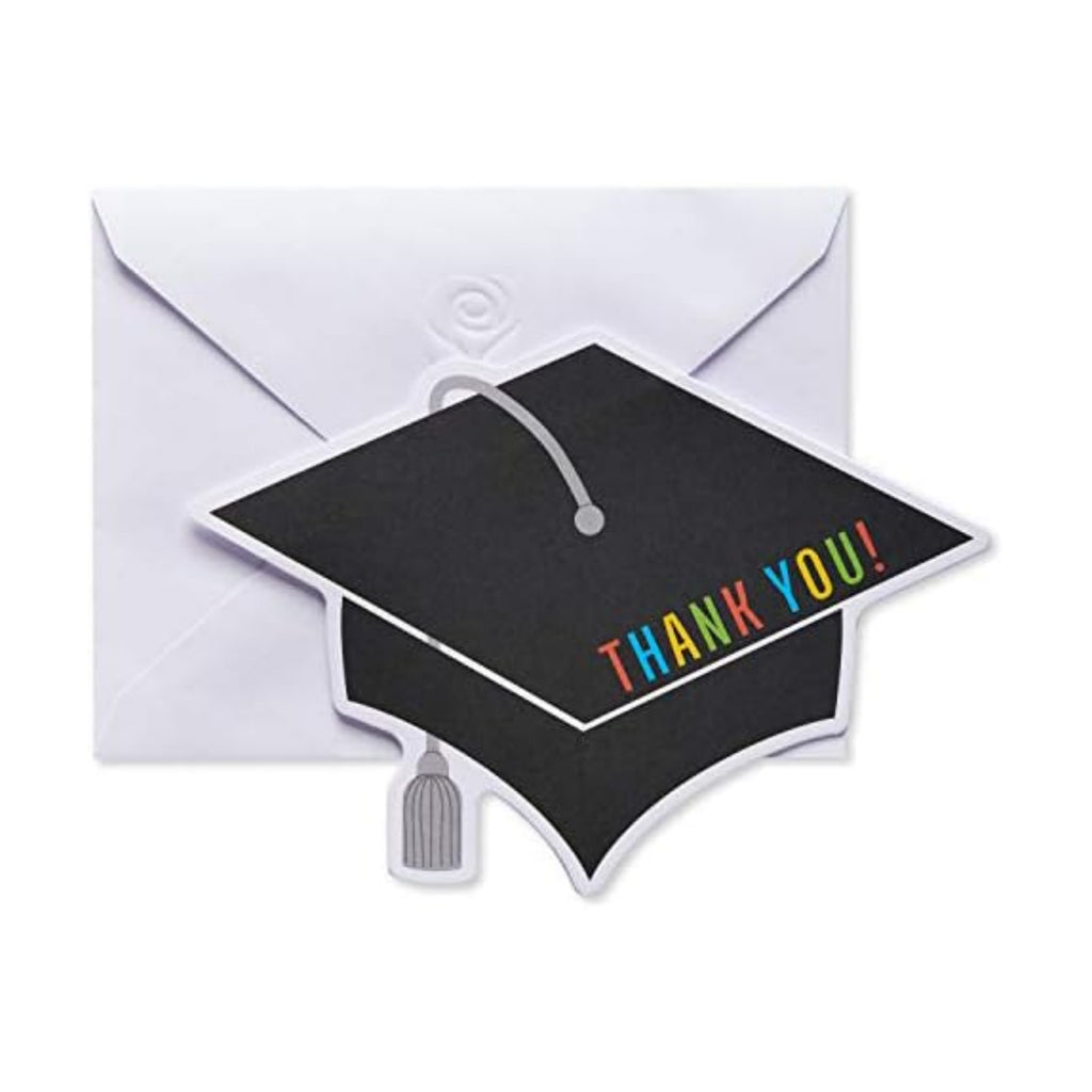 American Greetings Graduation Blank Thank You Cards with Envelopes, Graduation Cap Shape (50-Count)