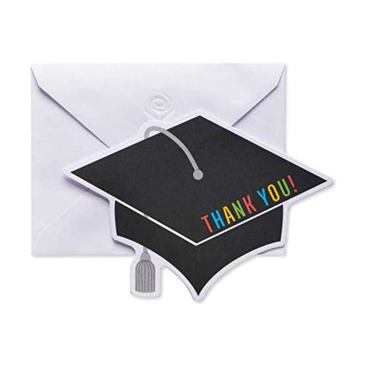 American Greetings Graduation Blank Thank You Cards with Envelopes, Graduation Cap Shape (50-Count)