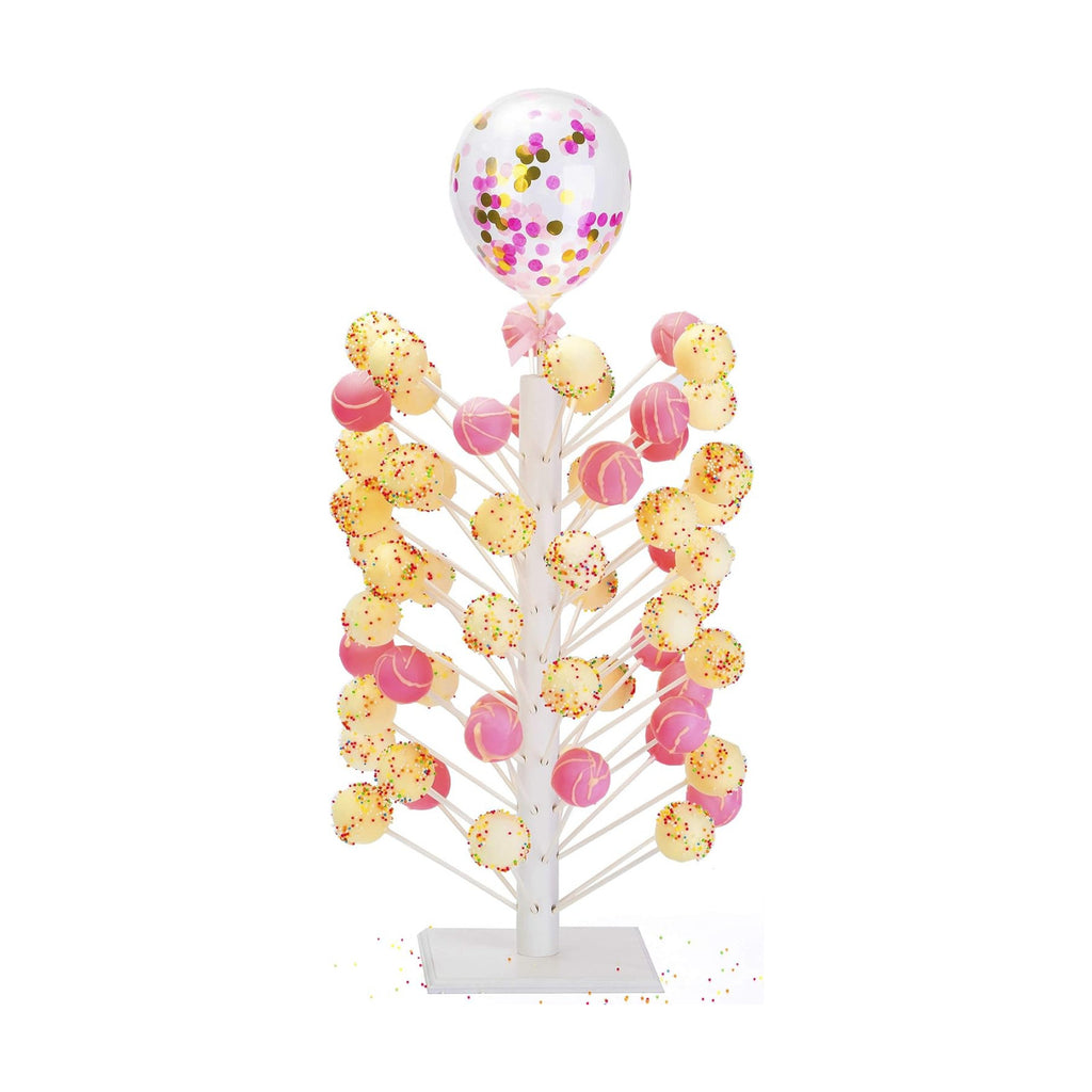 Nangor Wood Cake Pop Stand - 60 Hole Wooden Lollipop Holder Candy Table Display, Decorative Dessert Stand for Wedding Birthday Baby Shower Parties - Sturdy and Easy to Assemble