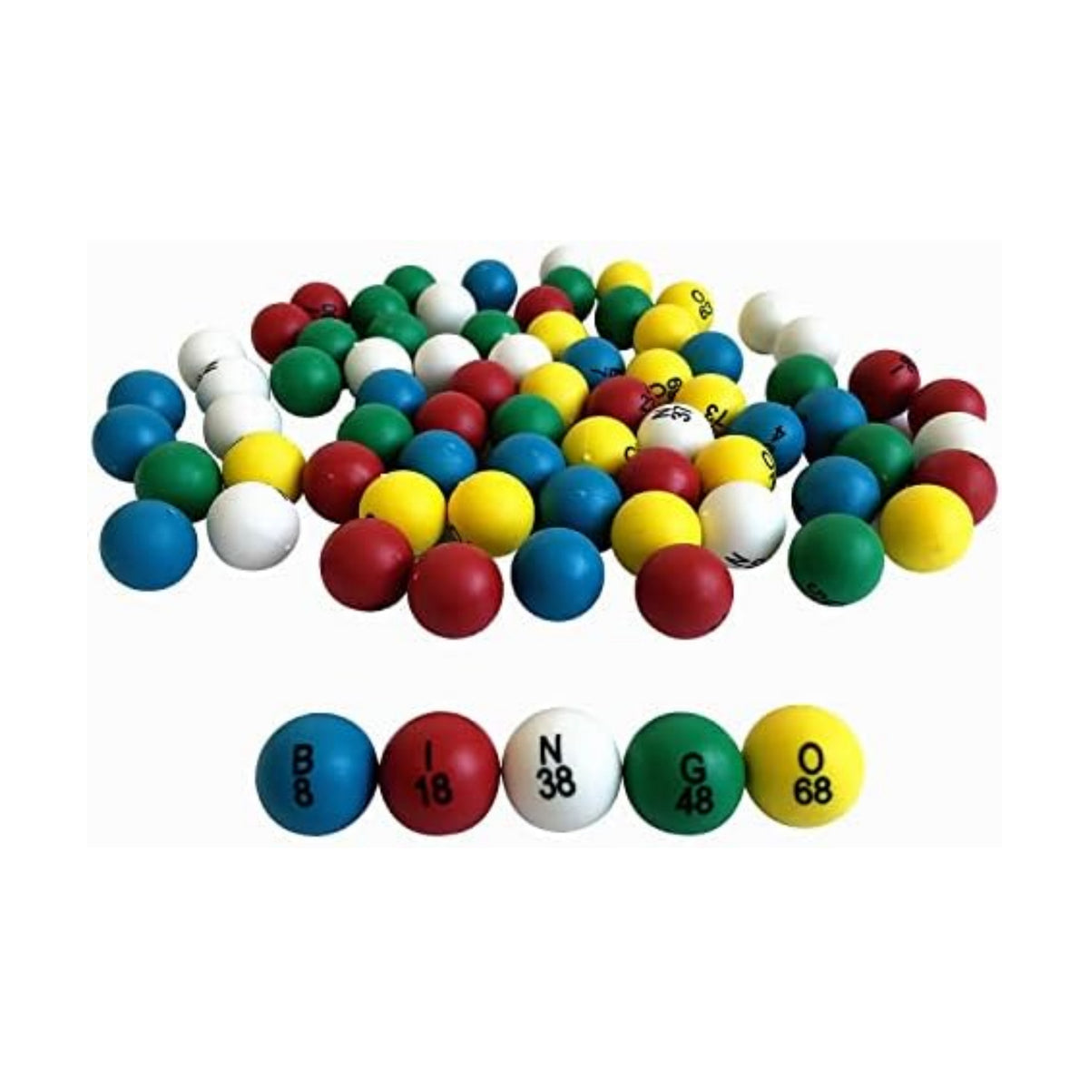 Yuanhe 0.8 Inch Bingo Balls for Jumbo Cages and Boards, Easy Read, 75 Count, Perfect for Parties,Bingo Nights, Raffles,Lost Bingo Ball Replacements