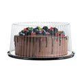 11-12" Cake Containers Carriers Plastic Disposable Carriers with Dome Lids and Cake Boards - 5 Round Cake Carriers for Transport | Clear Bundt Cake Boxes Cover(Large)