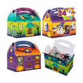 JOYIN 24 PCS Halloween Treat Boxes Cookie Boxes, House Cardboard for Treat Candy Bags Cookies Goodie Bags (5.6"x5.6"x3.2") Trick or Treat for Kids Children Halloween Party Favor Supplies
