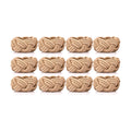 Alpha Living Home Jute Woven Napkin Rings, Nautical, Brown, Set of 12