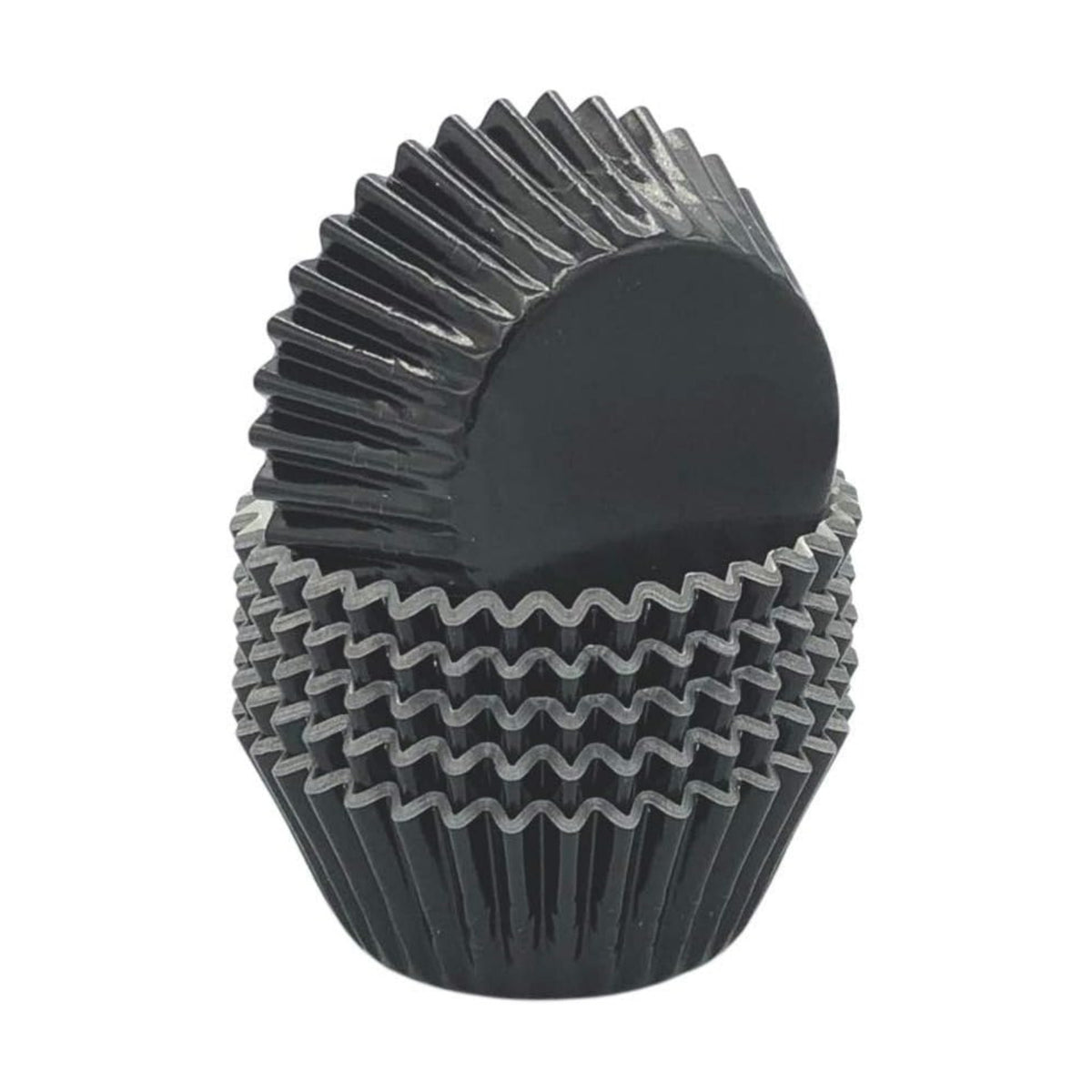 Classic Black Paper-Lined Foil Cupcake Liners Standard Baking Cups for Party and More, 120-Count