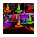 Halloween Witch Hat Lights Decoration Outdoor, 8pcs Hanging Witch Hat Light