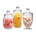 Amazing Abby - Adore - Plastic Apothecary Jars (3-Piece Set, 52/46/46 oz) (NOT Glass), Acrylic Jars with Lids, Bathroom Canisters, Candy Buffet, Wedding Display, BPA-Free and Shatter-Proof