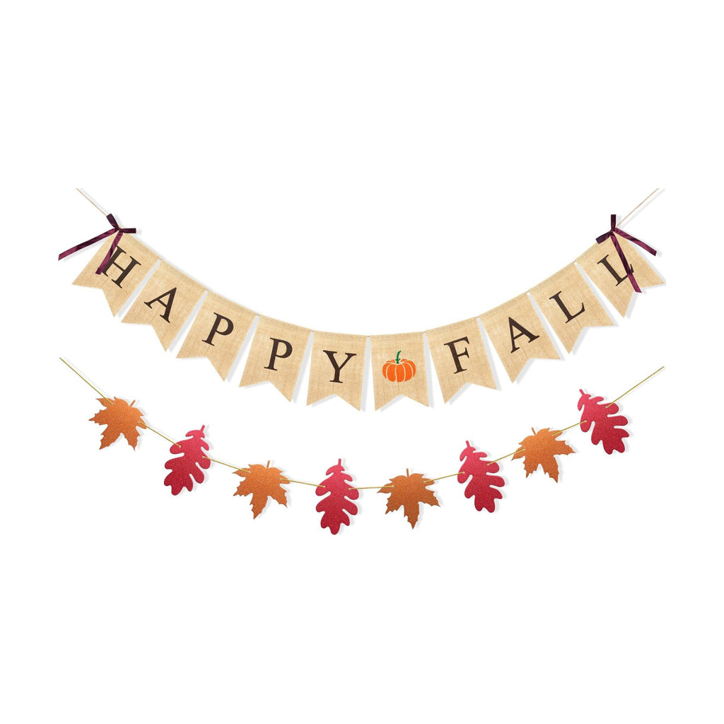 Uniwish Happy Fall Banner Garland Fall Thanksgiving Mantle Decorations