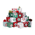 KESOTE DIY Empty Advent Calendar, 24 Cardboard Treasure Boxes with 1-24 Number Stickers Christmas Countdown Calendar for Xmas Holiday Decor
