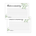 Giftideaworkshop 50 Greenery Share A Memory Cards for Celebration of Life Birthday Anniversary Memorial Funeral Graduation Bridal Shower Game, Guest Book Ideas, and Alternatives.4x6 Inches.