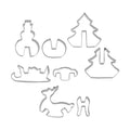 Chicago Metallic Christmas Tree 3D Cookie Cutter Set, 12-Piece, Silver