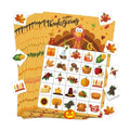 Thanksgiving Games for Kids, Fall Thanksgiving Bingo Cards Game 24 Players