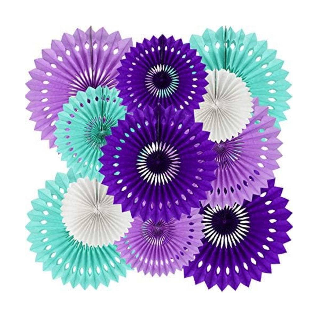 BEISHIDA Honeycomb Round Paper Fan Lavender Purple Hanging Party Decoration