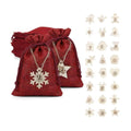 Naler Christmas Advent Calendar 2026, 24 Pcs Drawstring Gift Bags, Red
