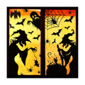 Large Halloween Window Clings Decorations - Silhouette Decorations With Scary Witch Stickers for Windows