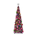 N&T NIETING Pop Up Christmas Tree with Lights & Ornaments, 5FT, Purple