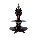 3 Tier Halloween Cupcake Stand Cardboard Gothic Tower Decorations