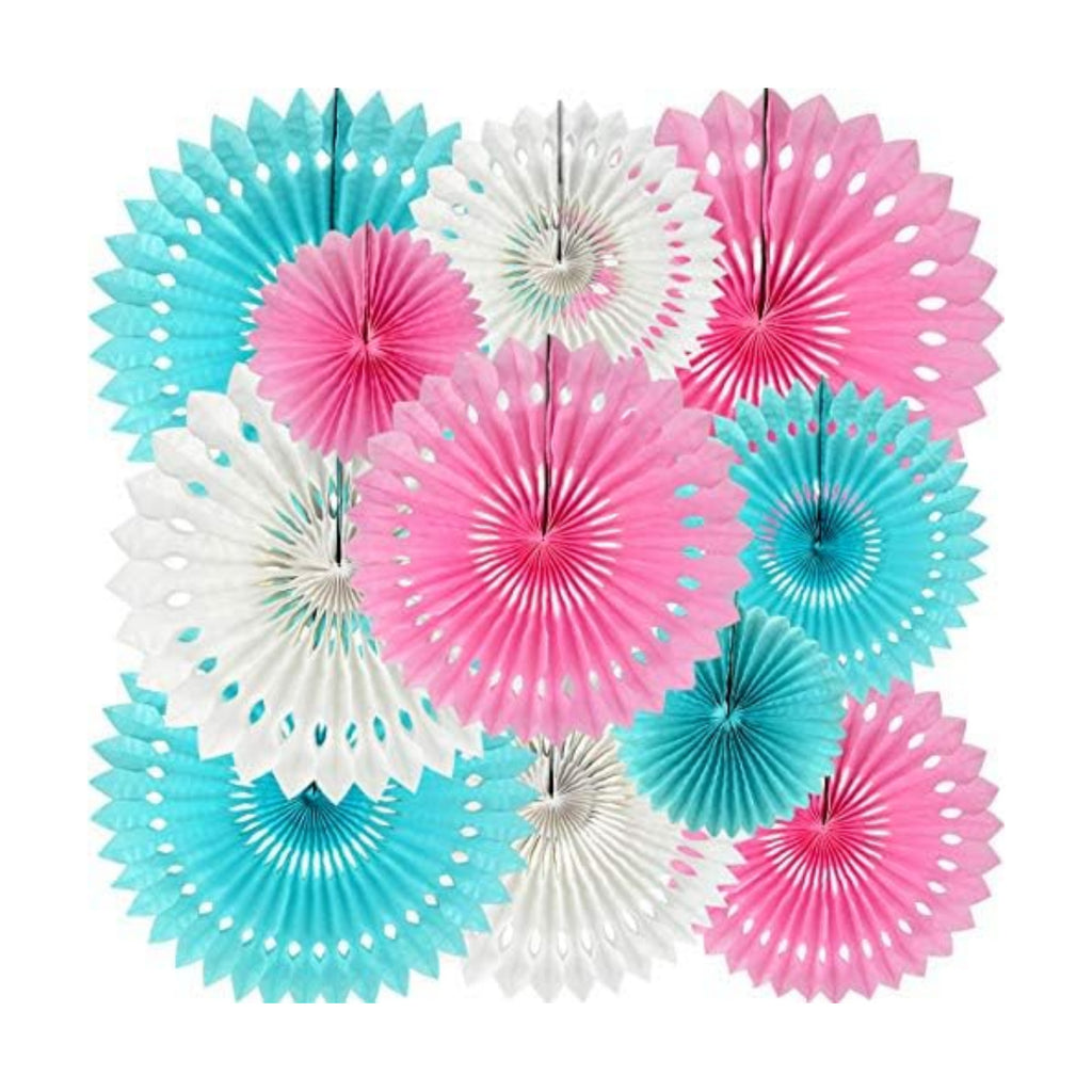 BEISHIDA Honeycomb Round Paper Fans Blue Pink Hanging Party Decoration