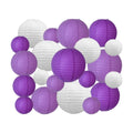 BEISHIDA Purple White Paper Lanterns 4/6/8/10/12 Inch Round Chinese Lamp