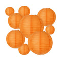 BEISHIDA Orange Paper Lanterns 10Pcs 4/6/8/10/12 Inch Round Chinese Lamp