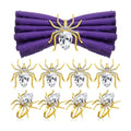 Patelai Spider Napkin Rings Halloween Metal Spooky Rhinestone Napkin Holder Buckle Serviette Halloween Table Decoration Party Supplies