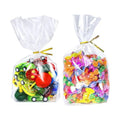 PigPotParty Cellophane Treat Bags 6x9 Inch, 100 Pack, Clear Goodie Bags