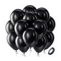 Bezente Black Balloons Latex Party Balloons - 100 Pack 12 inch
