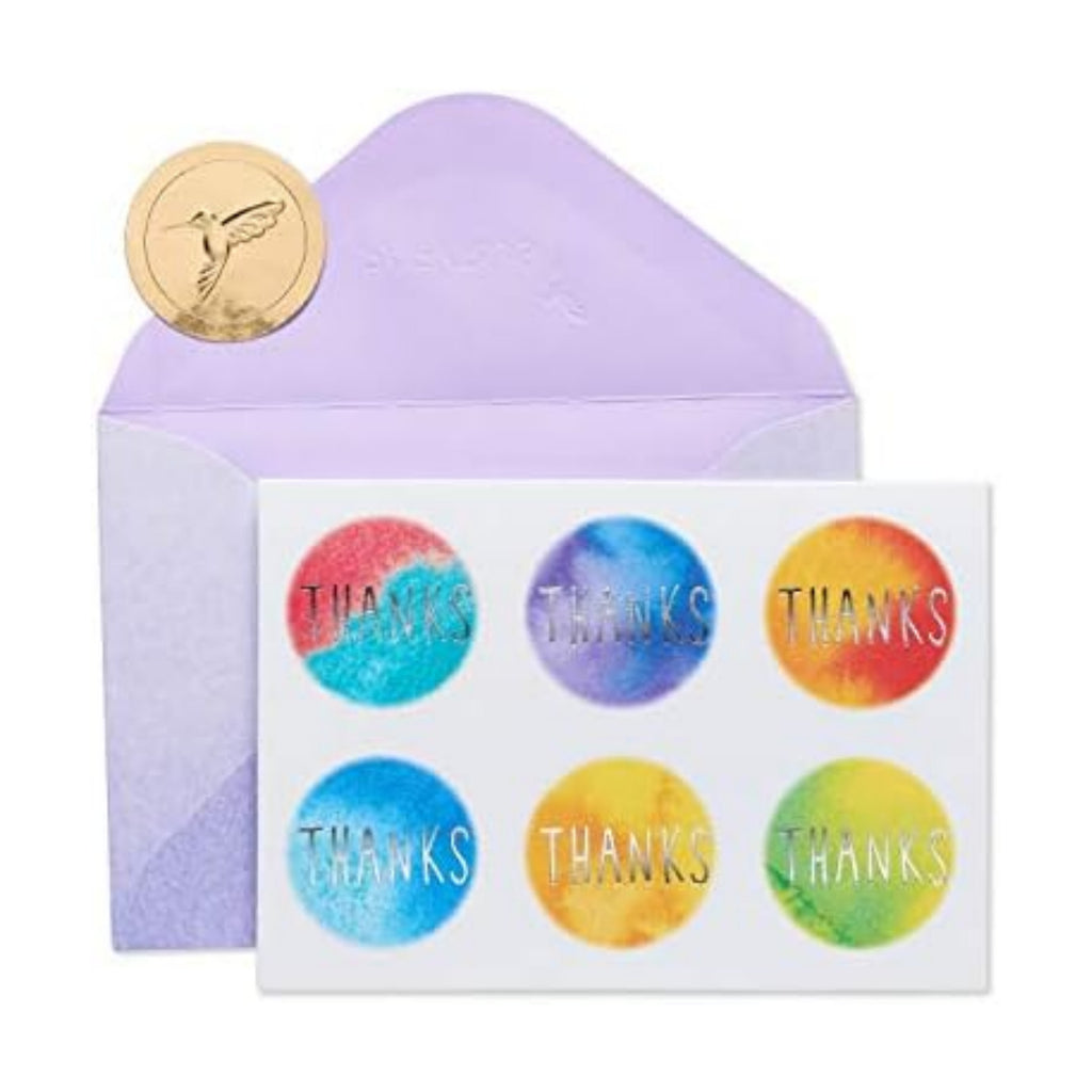 Papyrus Thank You Cards with Envelopes, Tie Dye Dots (14-Count)