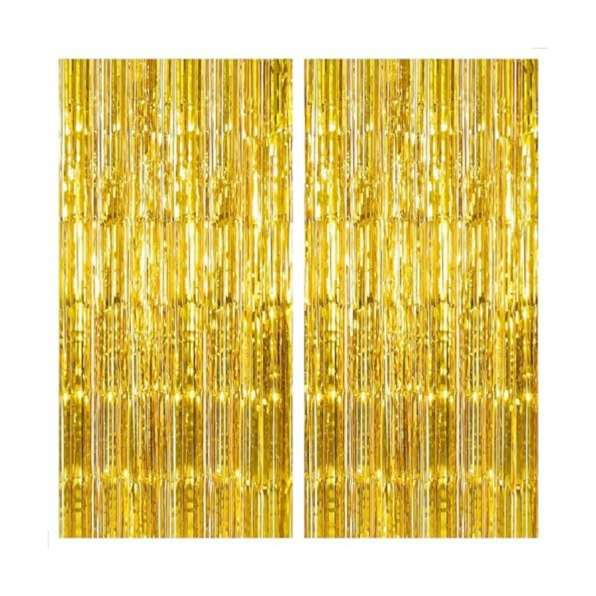 KatchOn, Gold Streamers Backdrop -3.2x8 Ft Pack of 2 Birthday Decorations