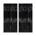 KatchOn XtraLarge 2 Pcs Black Fringe Backdrop Black Streamers Decorations
