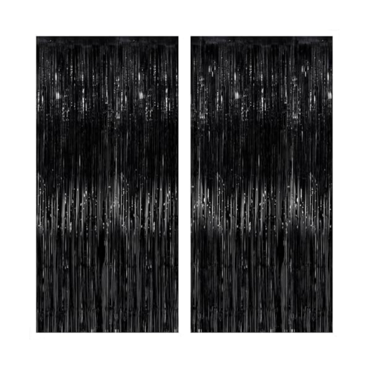 KatchOn XtraLarge 2 Pcs Black Fringe Backdrop Black Streamers Decorations