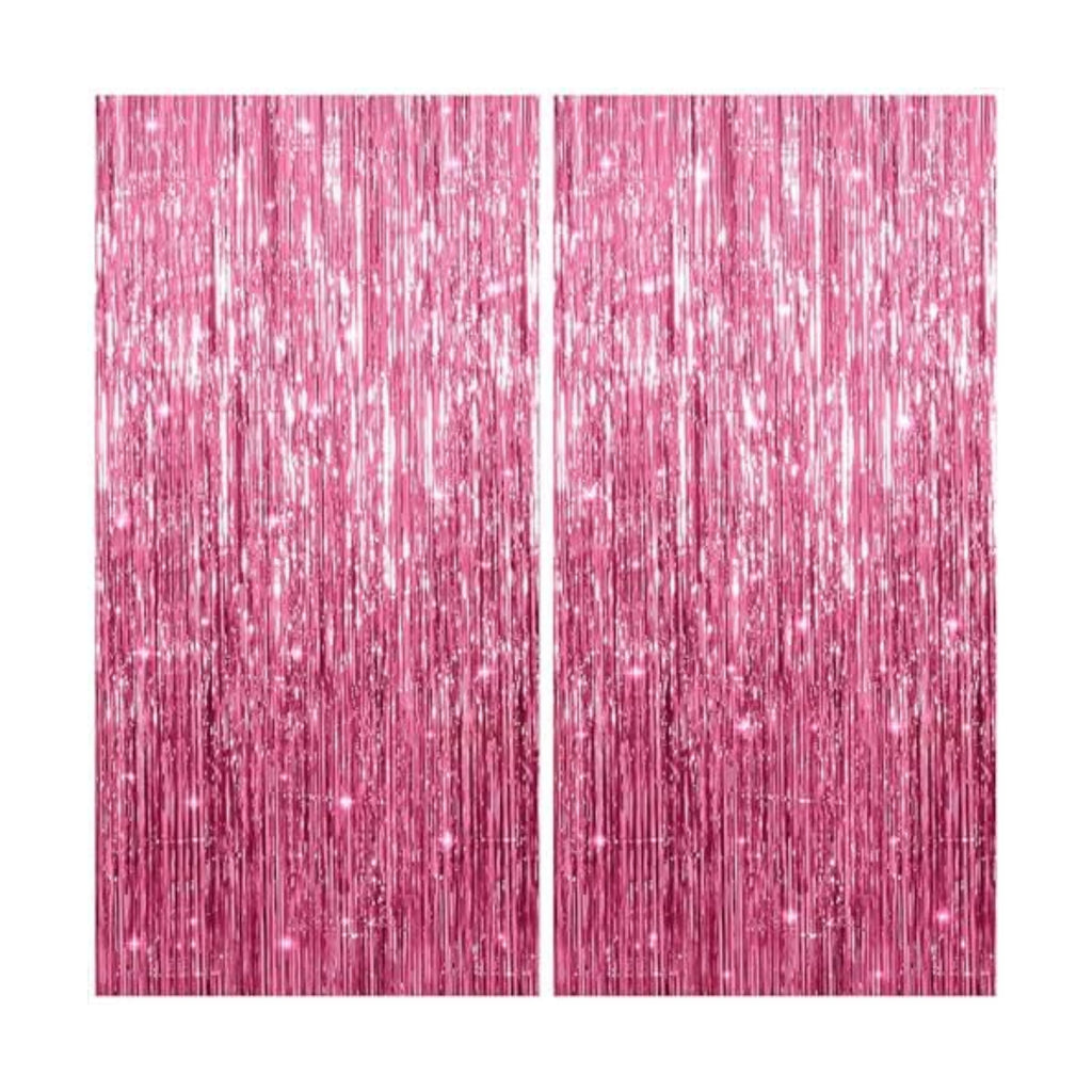 KatchOn, Pink Streamers for Pink Party Decorations - 3.2x8 Feet 2Pcs