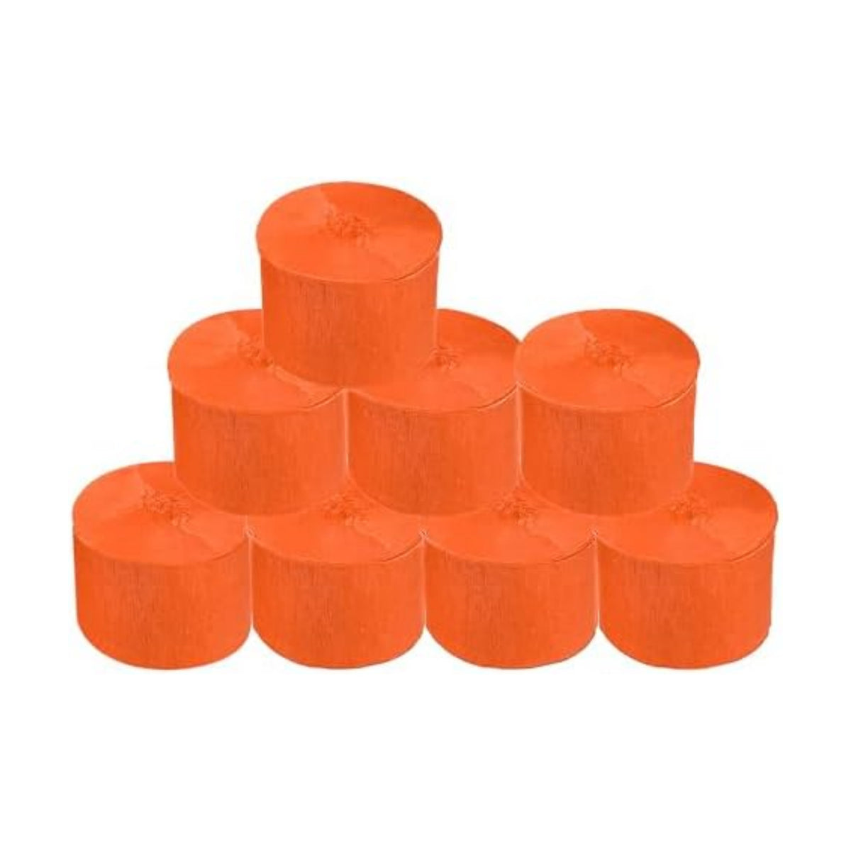 8 Rolls Orange Crepe Paper Streamers, Wedding Birthday Baby Shower Halloween Party Decoration, Fall Thanksgiving Party Rainbow DIY Supplies, Living Room Bedroom Decor