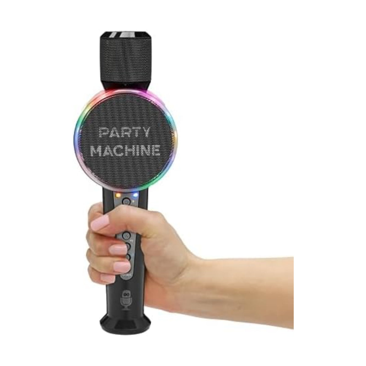 Singing Machine Wireless Karaoke Microphone for Kids & Adults, Party Machine Mic (Black) - Portable Handheld Bluetooth Microphone with Speaker & Voice Changer Effect - Karaoke Mic for Singing