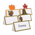 Outus 25 Pcs Thanksgiving Place Cards 4 x 2 Inch Fall Table Name Cards