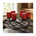 Seraphic Candle Holders for Table Centerpiece Decor, Indoor/Outdoor, Red