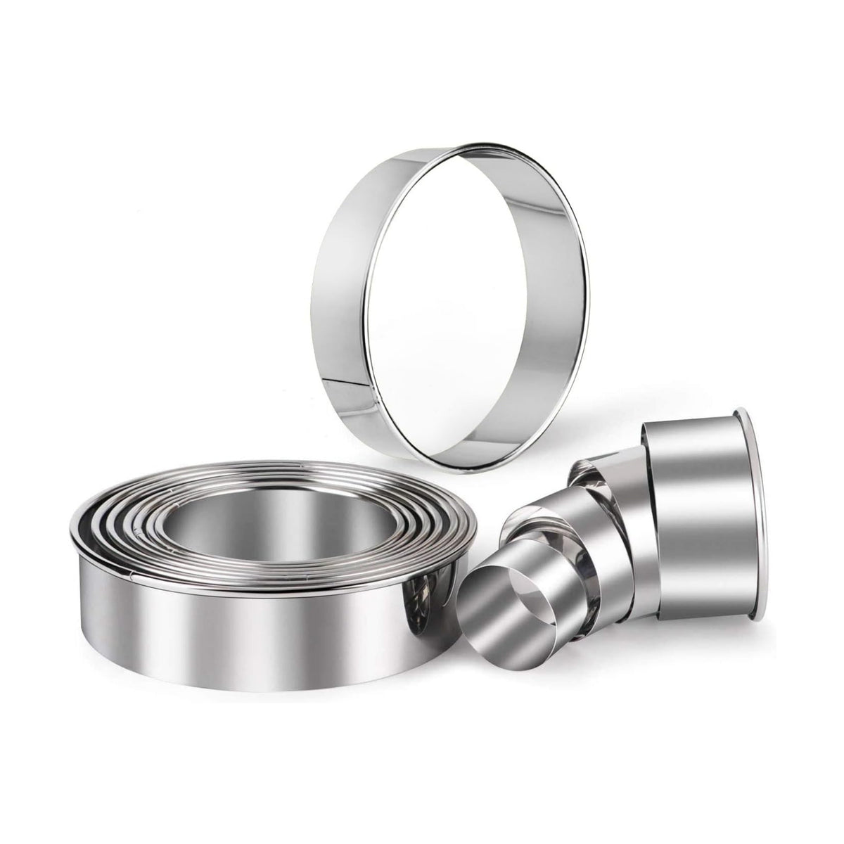 HULISEN Biscuit Cutter Set 11-Pc, Stainless Steel Round Cookie Cutters