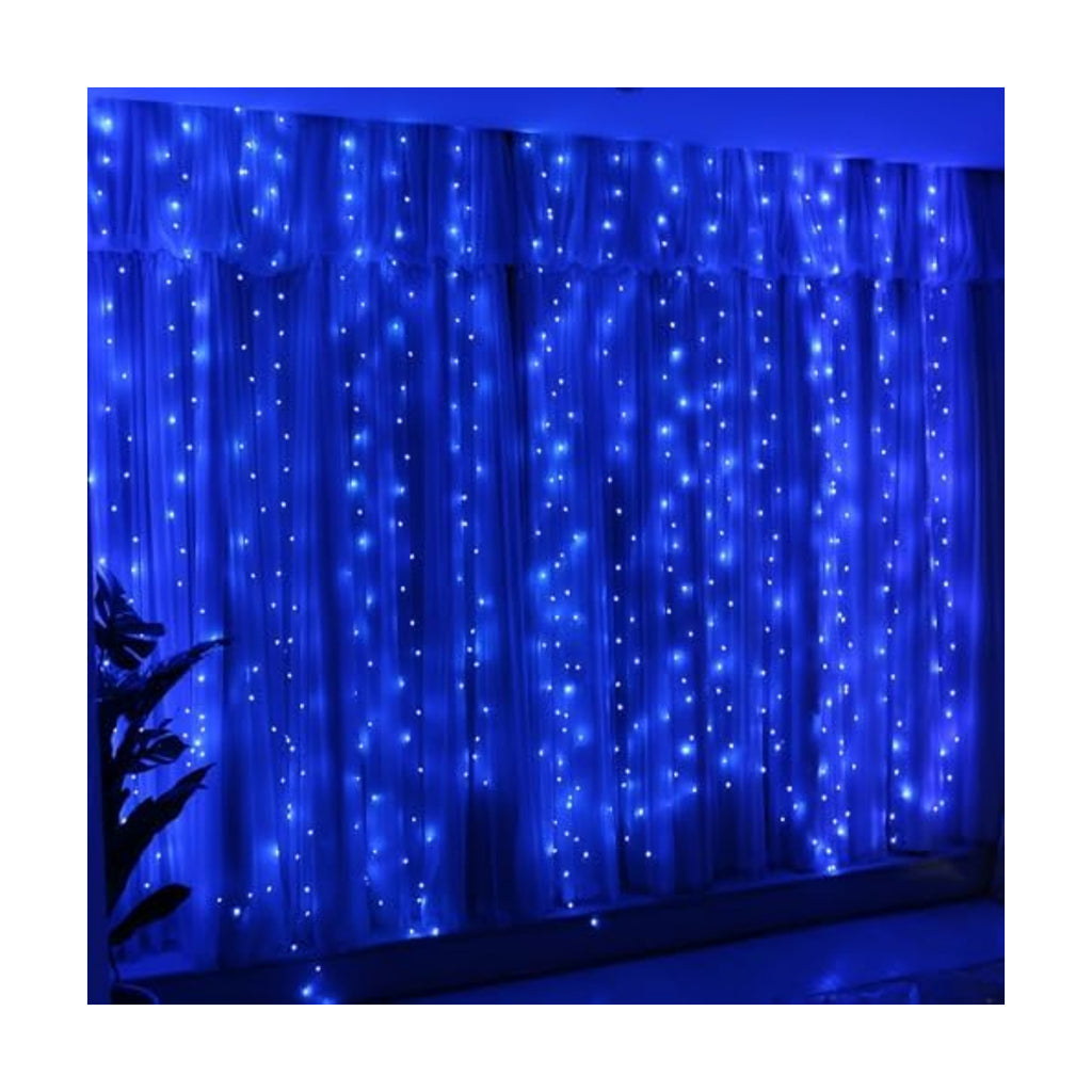 HXWEIYE 300LED Fairy Curtain Lights, 9.8x9.8Ft USB, Remote, 8 Modes & Timer
