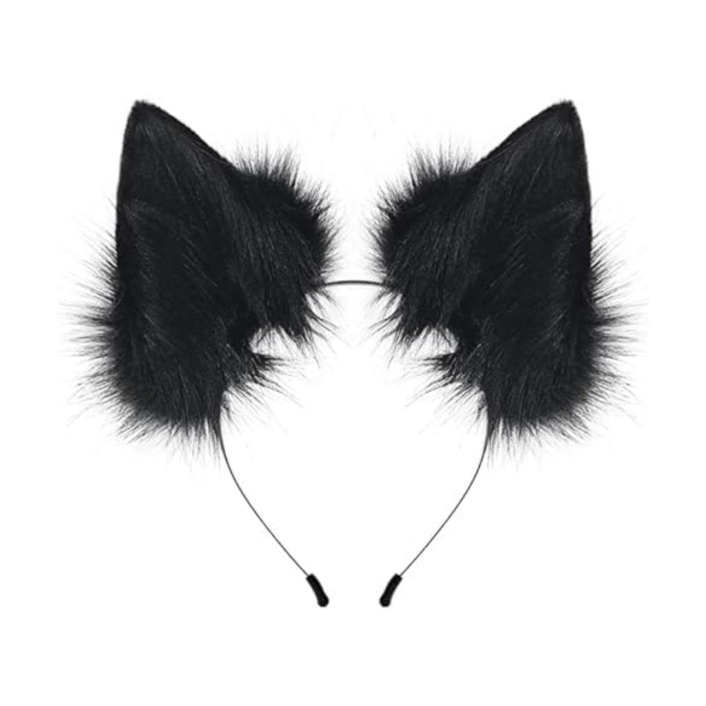 HAOAN Handmade Cat Fox Fur Ears Hairhoop Headwear Anime Party Halloween Costume Headband Hairband