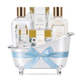 Spa luxetique 8pcs Jasmine Gift Set for Women, Spa Gift Baskets Bath and Body Gifts with Shower Gel, Bubble Bath, Birthday Anniversary Christmas Gifts for Mom
