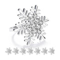 ZeeDix Christmas Silver Snowflake Napkin Rings Set of 8, Napkins Ring for Dinning Table - Rustic Dinner Tables Decoration for Wedding Receptions Christmas Thanksgiving Holiday Party Dinner Parties