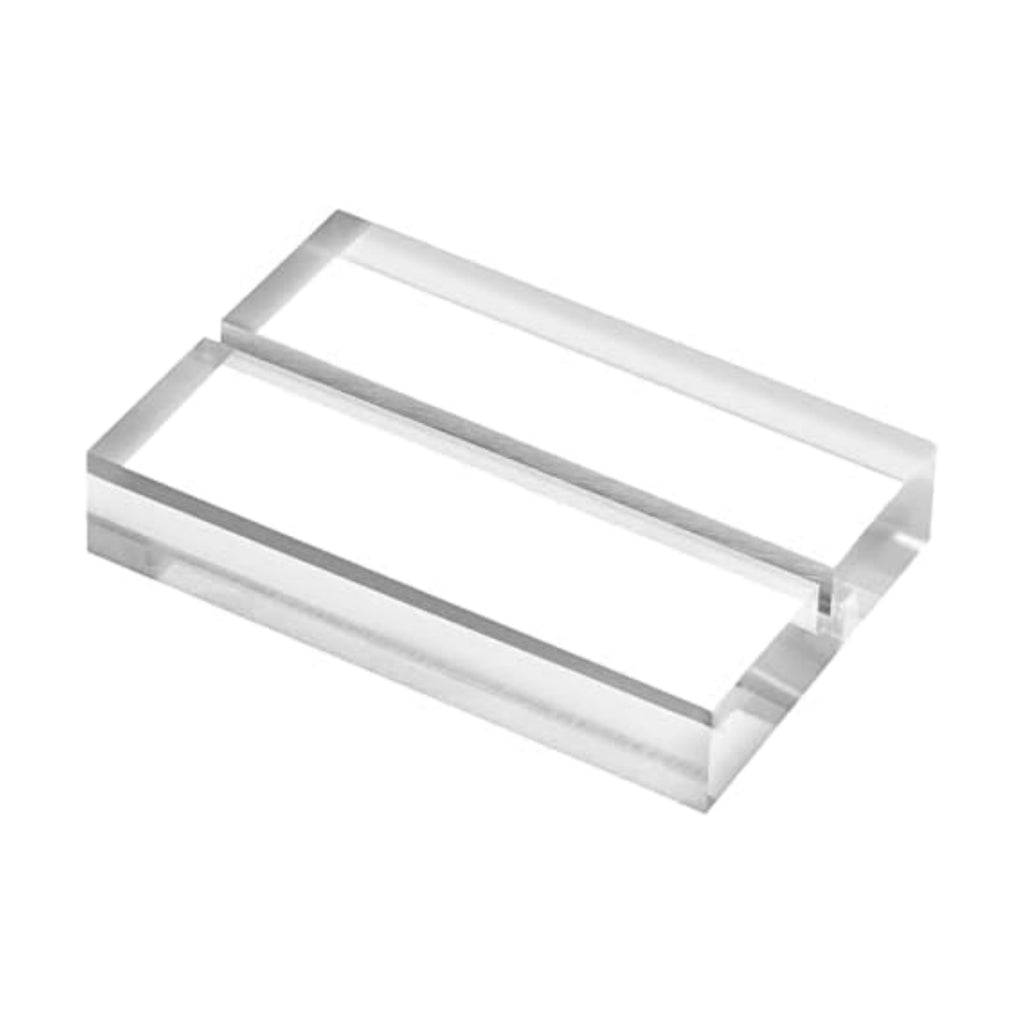 3" Clear Acrylic Sign Holder Stand - 10 Pack for Wedding Table Number Signs, Card Holder, Clear Base for 5x7 Inch Sheet Table Signs