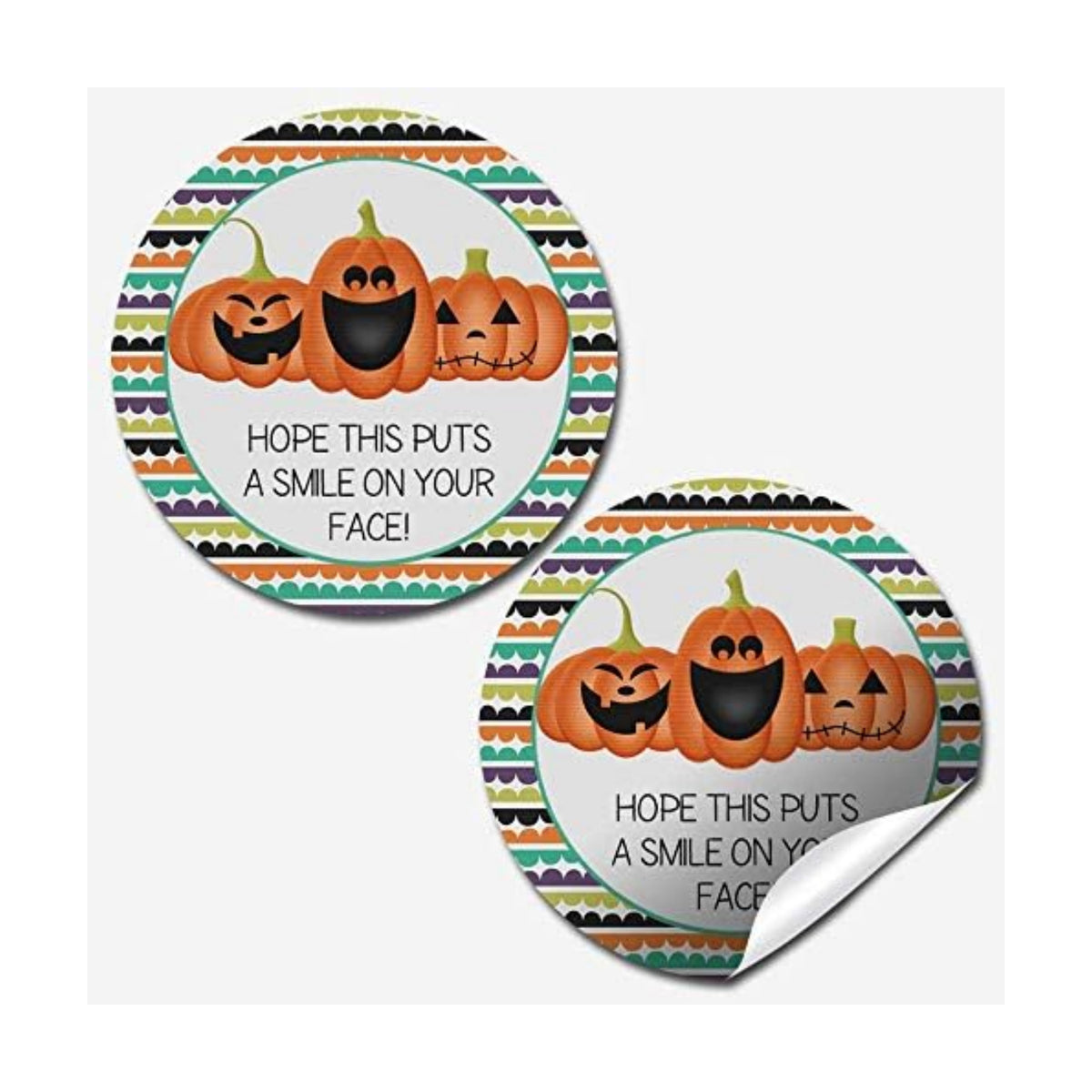 Halloween Customer Appreciation Stickers, Jack O Lantern Stickers, 60 Pack 1.5 Inch Round Labels for Small Business Orders, Boxes, Bags & Envelopes by Amanda Creation, Halloween Theme