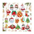 Yaomiao 17 Pcs Double Sided Diamond Art Christmas Ornaments Keychains 5d