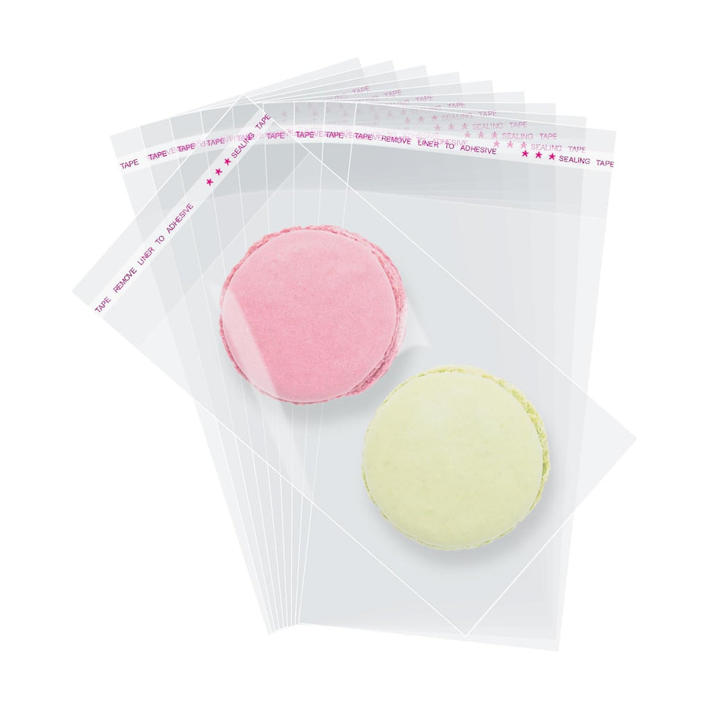Morepack 3x5 In Cookie Bags Clear Self Sealing Cellophane Treat Bags 200Pcs
