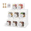 KPOSIYA 20 Pcs White Bakery Boxes with Window Individual Cupcake Boxes 4x4x2.5 Inches Cookie Boxes Kraft Paper Brown Gift Box for Pastries, Cookies, Pie, Donuts, Macaroon(White,20)