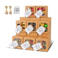 KPOSIYA 20pcs Small Cookie Boxes with Window, 4x4x2.5 Brown Bakery Box
