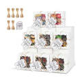 KPOSIYA 60pcs Small Cookie Boxes with Window, 4x4x2.5 White Bakery Box