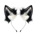 HAOAN Handmade Cat Fox Fur Ears Hairhoop Headwear Anime Party Halloween Costume Headband Hairband